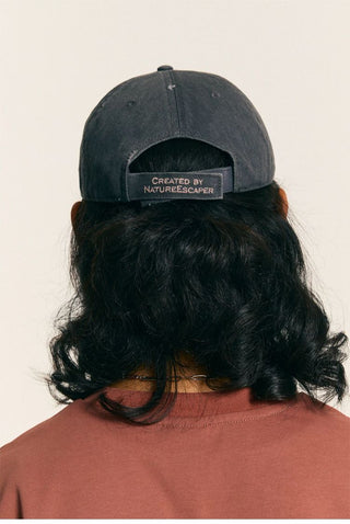 [Monterest] Washed Distressed Logo Embroidered Cap
