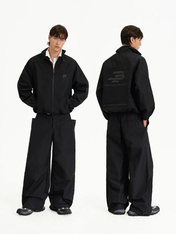 [MASONPRINCE] Stand Collar Windproof Jacket Set