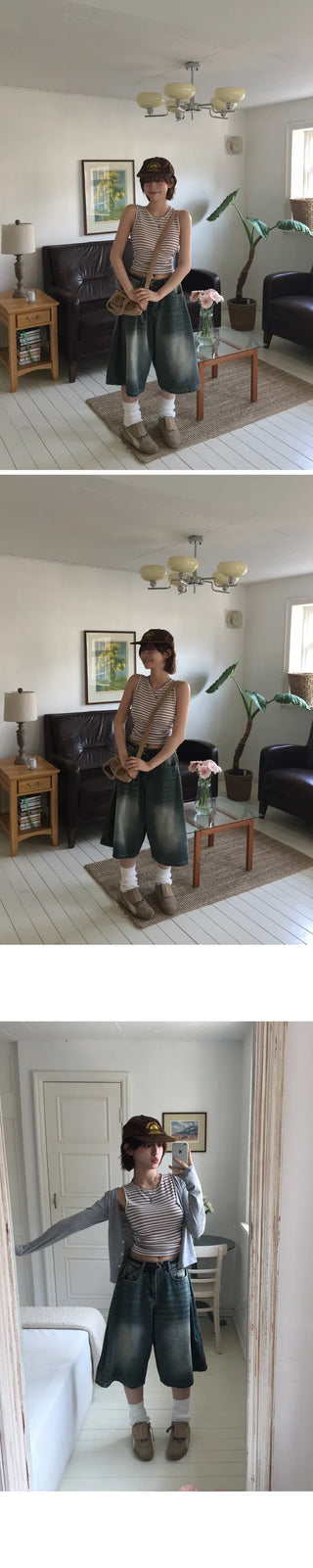 Pintuck Faded Long Bermuda PT - 4 colors