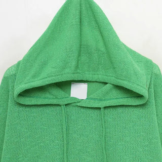 Oversized knit hoodie