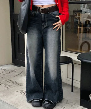 Spring new vintage maxi wide denim pants pt