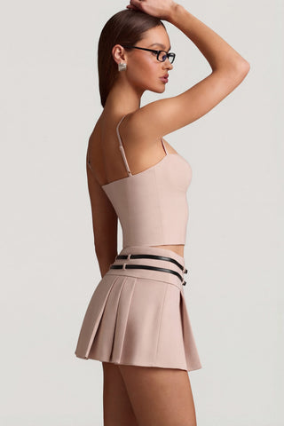 Cut-Top Camisole Top in Mushroom