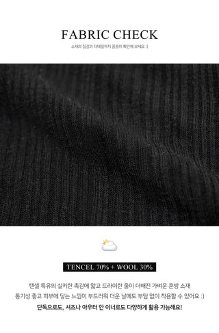 Glam Deep Unneck Tencel T-Shirt - 6 Colors