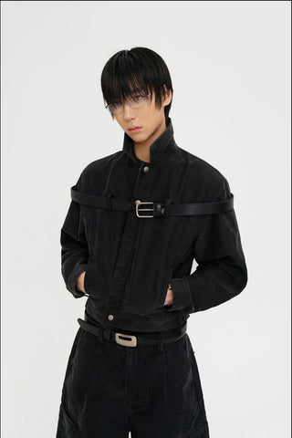 [MASONPRINCE] Washed Cotton Work Jacket & Pants Set