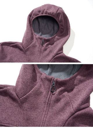 [Monterest] Fleece-Lined Hooded Zip-Up Cardigan