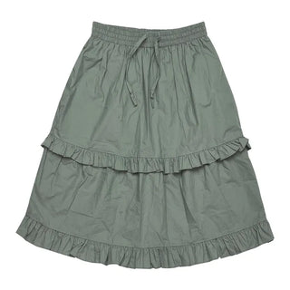 Cotton tiered skirt
