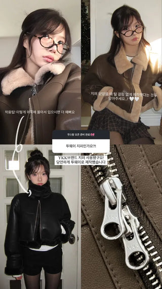 MOMU MADE Crop Mink Fur Shearling - 2 colors