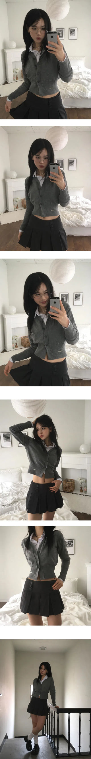 Slim Fit Daily V V-Neck Cardigan - 4 Colors