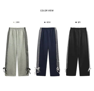 Ribbon Three-Stripe Training Pants - 3 Colors