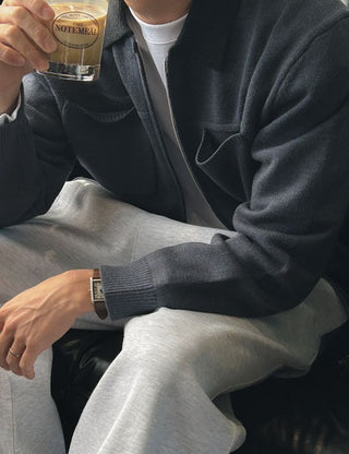 French Work Collar Cardigan (3 colors)