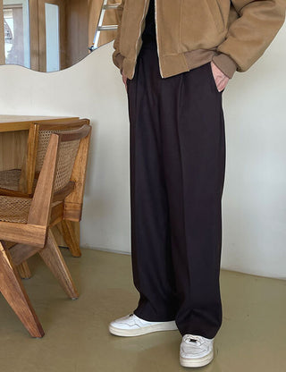 Onslaught Wool One-Pleat Slacks (3 colors)