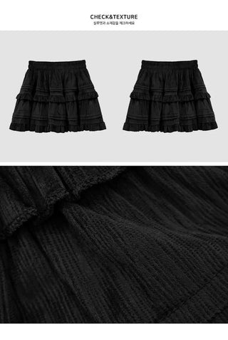 Velvet Cancan Mini Skirt - 2 colors