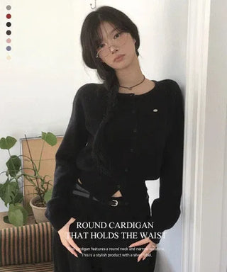 Laforme Slim Fit Label Nagrang Cardigan - 7 colors