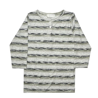 (2 colors) Striped T-shirt