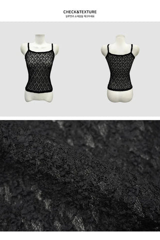 Full Lace Layered Sleeveless Top - 4 Colors