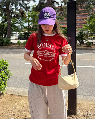 Drawstring Lettering Nylon Cap
