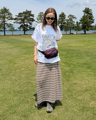 (Unisex) Lettering Loose Fit Half Sleeve T-Shirt