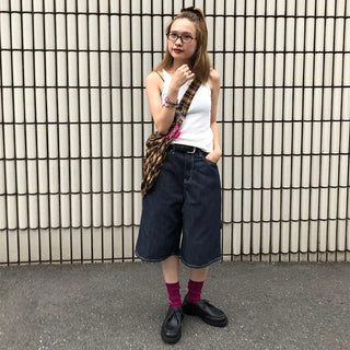 Bermuda denim pants