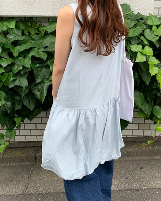 Sleeveless balloon mini dress