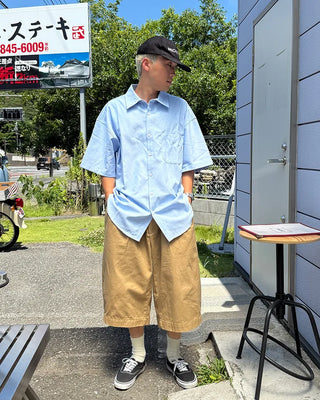 Pintuck Cotton Bermuda Shorts