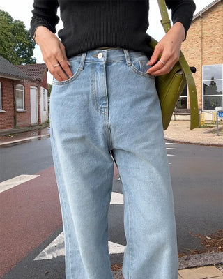 Wide-fit denim pants