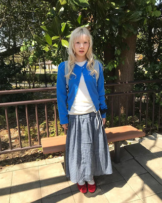 Side-strap long-sleeve T-shirt