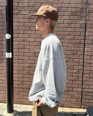 Henley neck sweatshirt