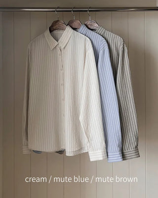 Embossed striped shirt