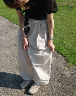 Banding wide pants