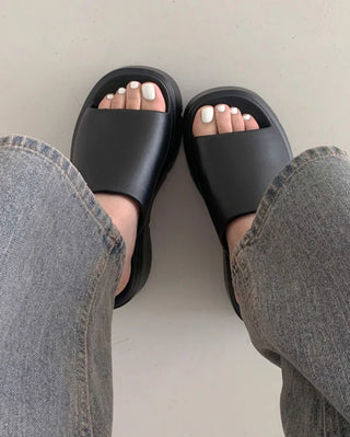 Platform Aqua Simple Slippers (2 colors)