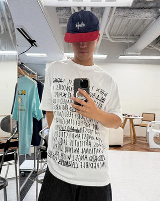 All-lettering short-sleeved T-shirt