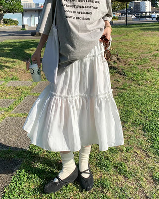 Tiered long skirt