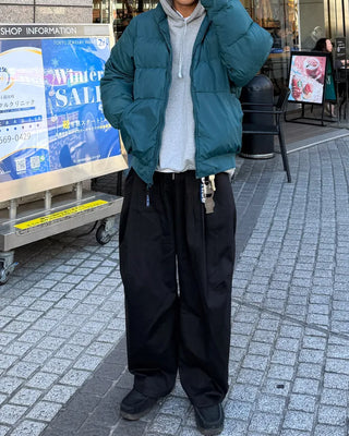 D-ring one-tuck balloon pants
