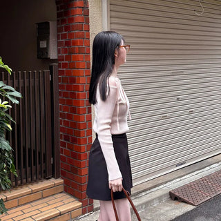 Ribbon Off-Shoulder Knit