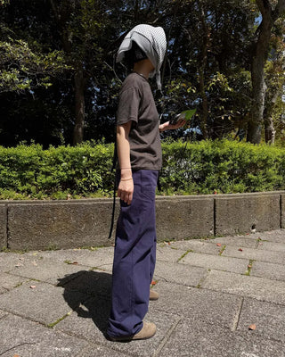 Cotton herringbone pants