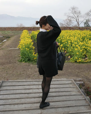 Banding knit shorts