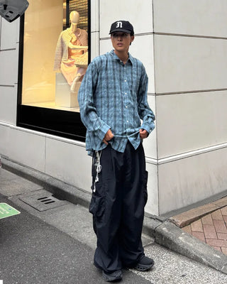 Oversized check shirt