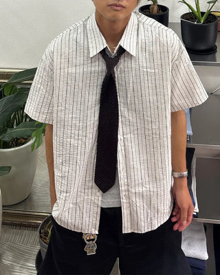 Multi-stripe half-sleeve shirt