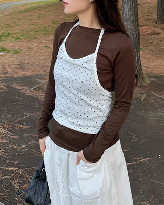 Polka Dot Halter Neck Top