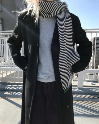 Brushed Cotton Loose Long-Sleeve T-Shirt