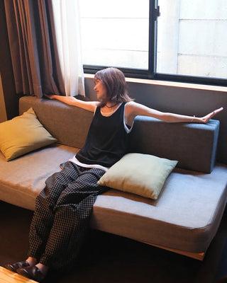 Checked Banding Pants