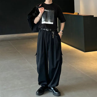 (Unisex) Square Print Short-Sleeve T-Shirt