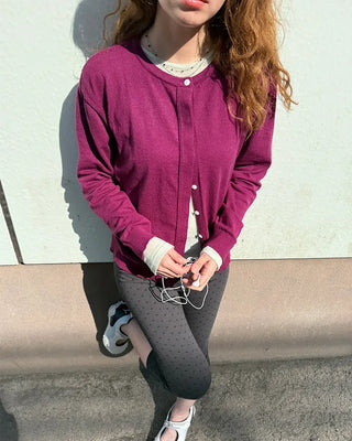 Simple button cardigan