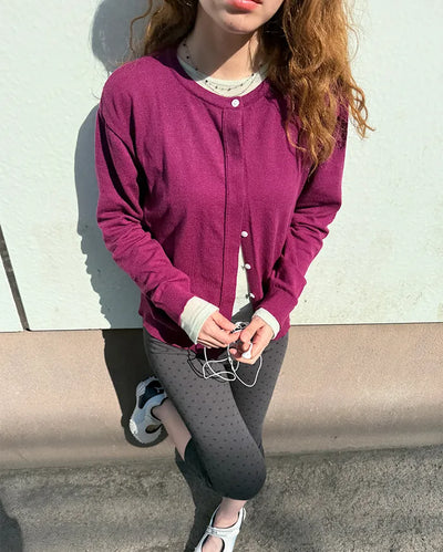 Simple button cardigan