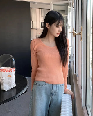 [Slenderizing effect] Bamboo soft rib knit