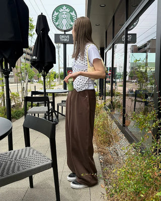 Belt loop wide sweatpants