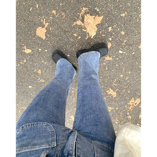 Pocket Flare Fit Denim Pants