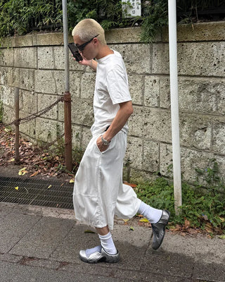 Two-pleat Bermuda shorts