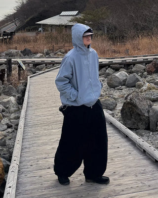 Snap pocket balloon cotton pants