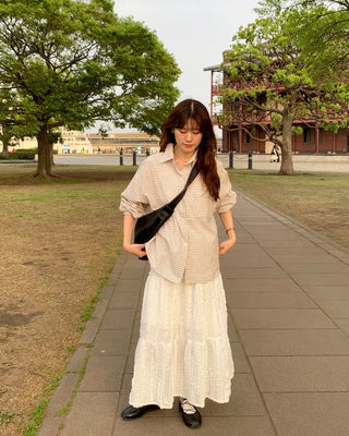 Oversized check shirt